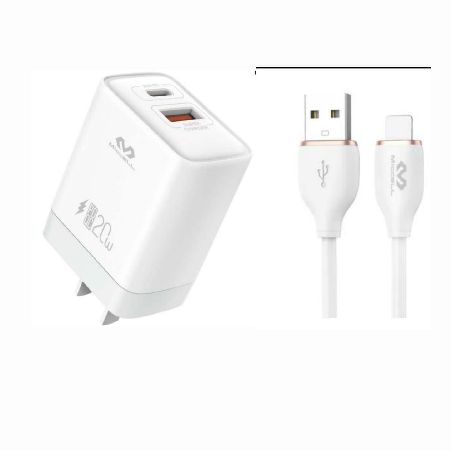 20W ADAPTER & USB TO LIGHTNING CABLE